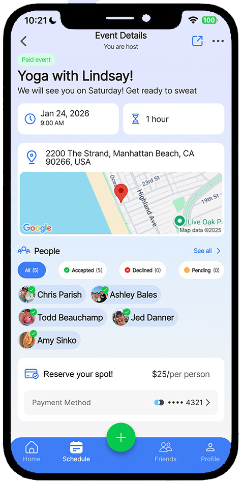 Screenshot of Poney app